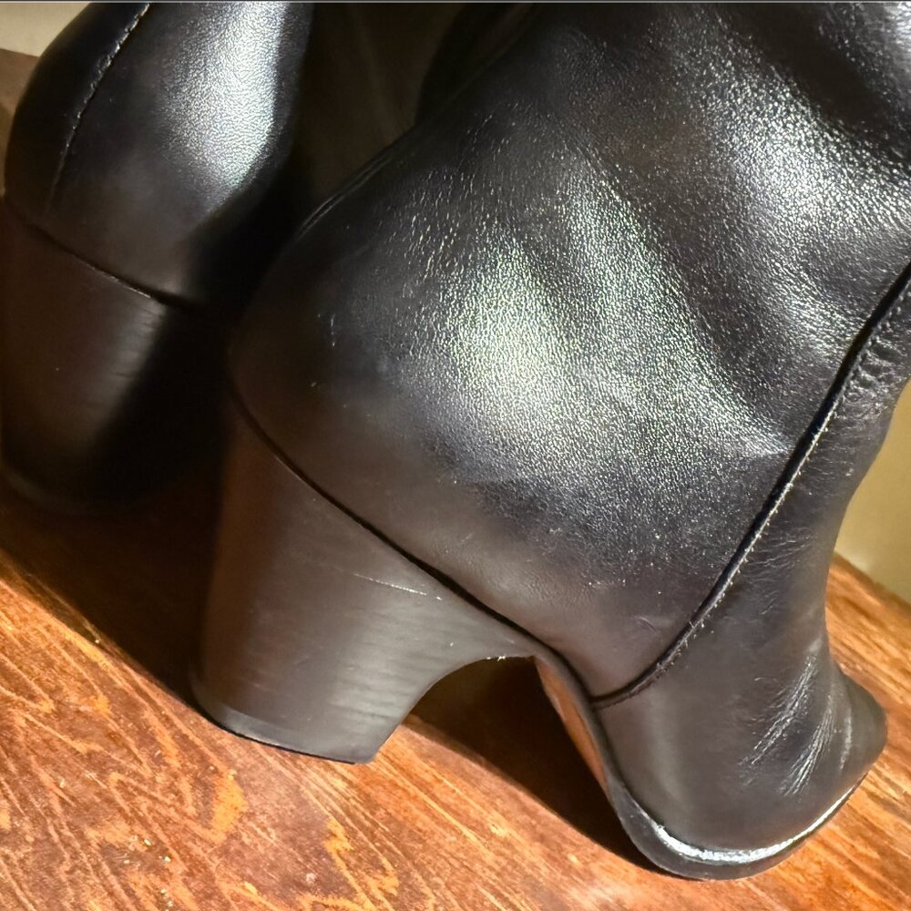 Rachel Comey Black Tall Leather Heeled Boots - Picture 14 of 16